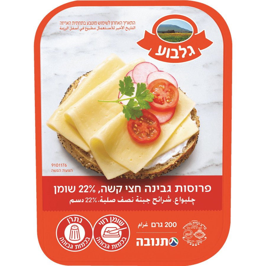 Gilboa Sliced Yellow Cheese 22 Shoppy Supermarket Israel