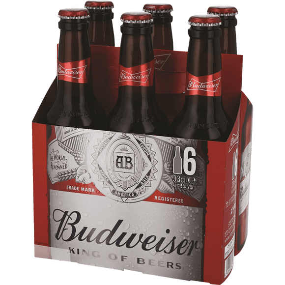 Budweiser Beer - 6 x 330ml