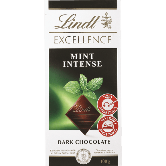Lindt Excellence Dark Chocolate Bar - Intense Mint