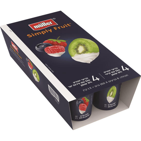 Muller Simply Berries - Kiwi Yogurt 3% - 8 pack
