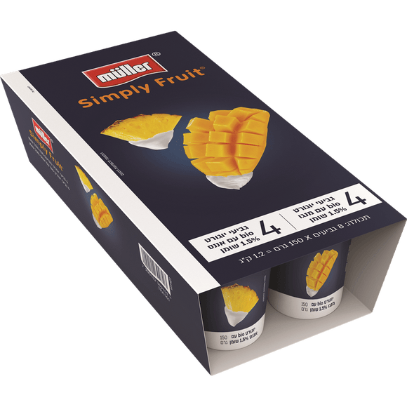 Muller Simply Mango - Pineapple Yogurt 3% - 8 pack