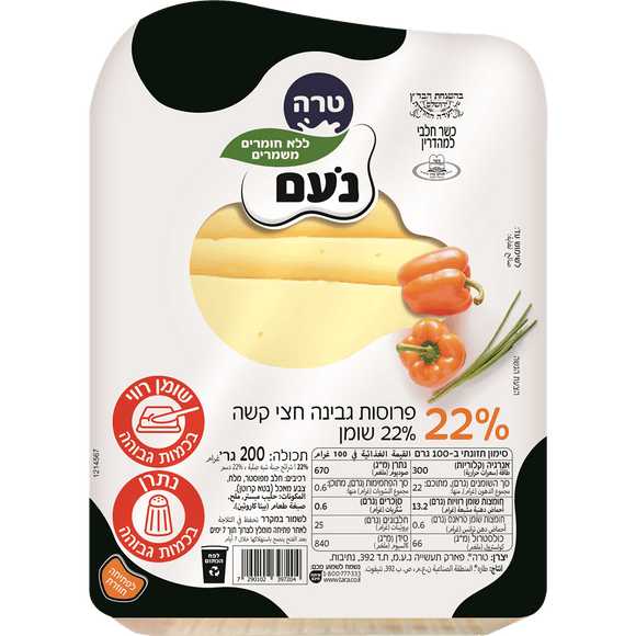 Noam Yellow Thinly Sliced Cheese 22%