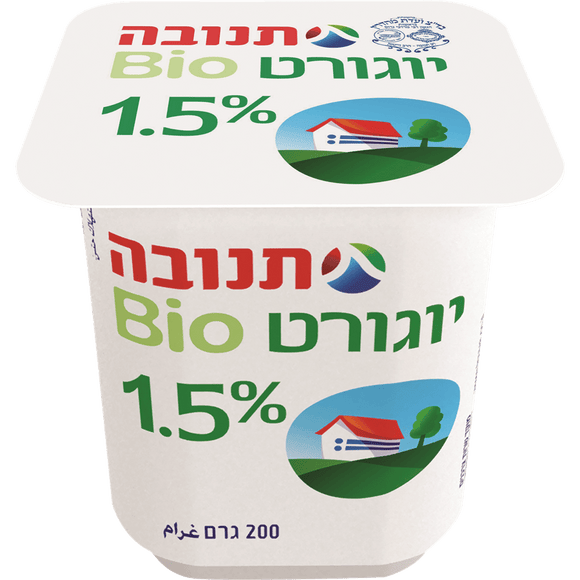 Tnuva Plain Bio Yogurt 1.5% - 8 pack
